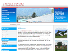 Tablet Screenshot of grundundwohnen.com